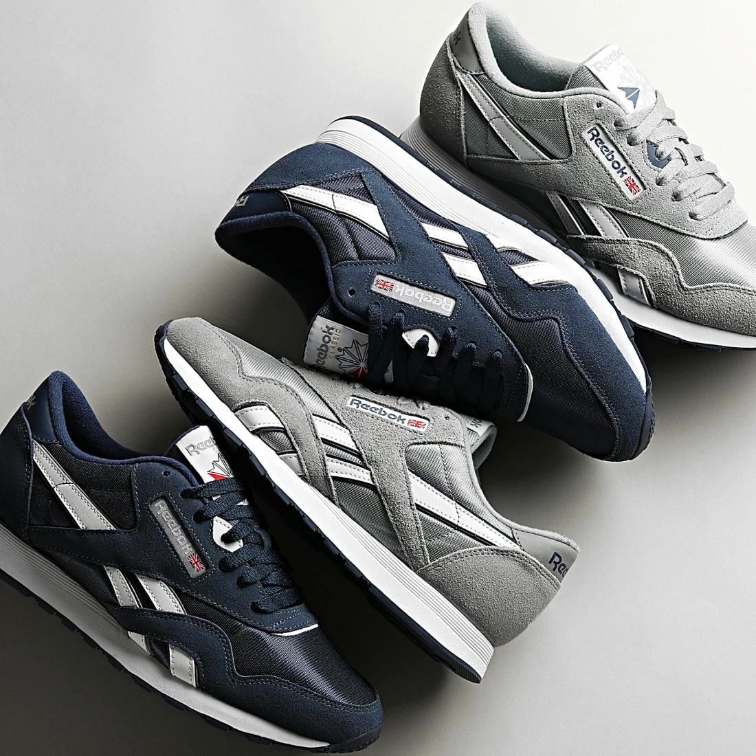 Meilleur prix 🥰 Baskets Classic Leather Nylon FV1595 Navy Platinum de Reebok 🛒 – Image 5