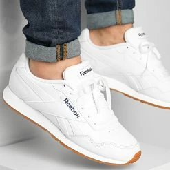 Sortie 👍 Baskets Royal Glide DV5412 White Collegiate Navy Gum de Reebok ✔️