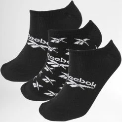 Promo ✨ Lot De 3 Paires De Chaussettes Basses GC6679 Noir de Reebok 🎁