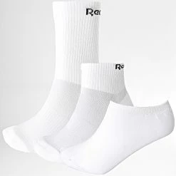 Coupon 🌟 Lot De 3 Paires De Chaussettes GH0405 Blanc de Reebok 🎁