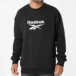 De gros 🌟 Sweat Crewneck Classics Vector GU3883 Noir de Reebok 🌟