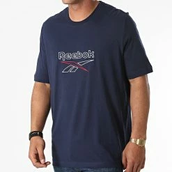 Remise 👏 Tee 👚 Shirt Classics Vector GS9137 Bleu Marine de Reebok ⭐
