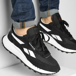 Remise 😍 Baskets Classic Leather Legacy S24169 Core Black Cold Grey 7 Vector Red de Reebok 😀