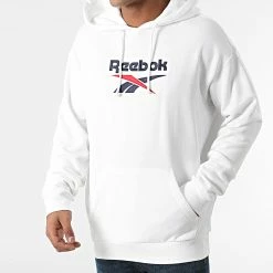 Meilleur prix 🥰 Sweat Capuche Classic Foundation Vector GS9149 Ecru de Reebok ❤️