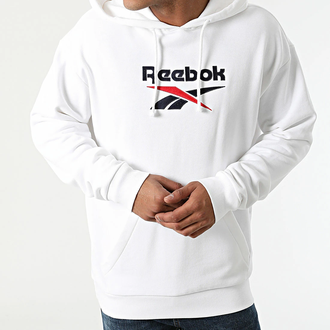 Meilleur prix 🥰 Sweat Capuche Classic Foundation Vector GS9149 Ecru de Reebok ❤️ – Image 3