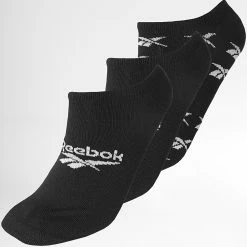 Bon marché 💯 Lot De 3 Paires De Chaussettes Invisibles GG6679 Noir de Reebok 🧨