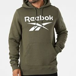 Meilleure affaire 😉 Sweat Capuche Reebok Identity H60068 Vert Kaki 😍