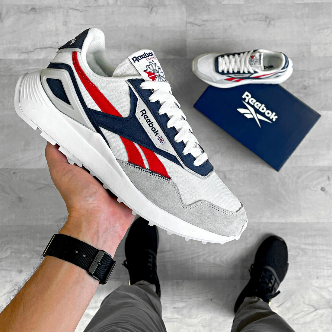 Nouveau 😀 Baskets Classic Leather Legacy AZ GX1226 Footwear White Pri Red de Reebok ⌛ – Image 6