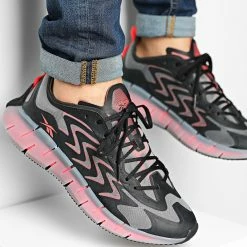 Nouveau 👍 Baskets Zig Kinetica 21 H05161 Pure Grey 5 Core Black Neo Che de Reebok 🎁