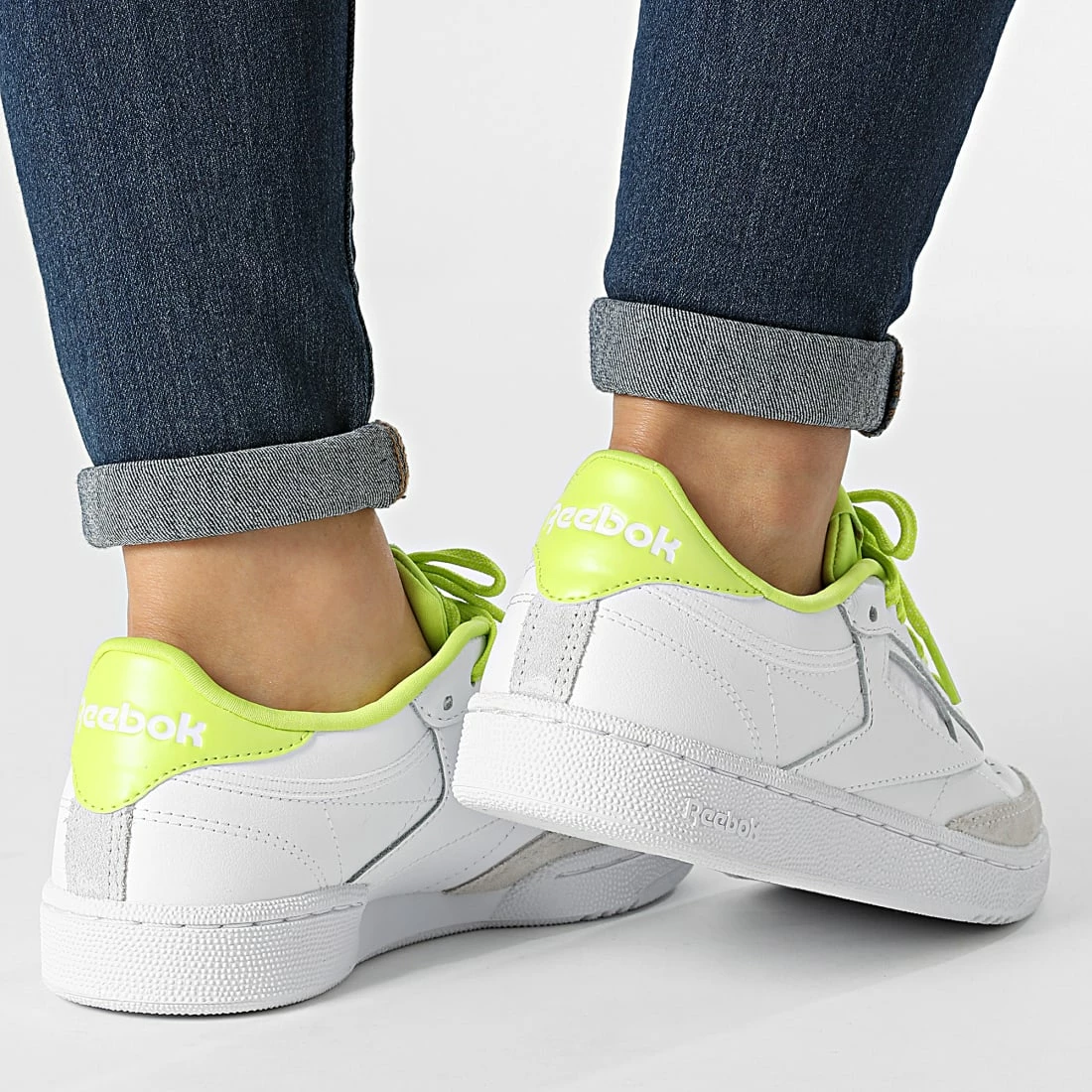 Top 10 😀 Baskets Femme Club C 85 GW5439 Cloud White Acid Yellow de Reebok 💯 – Image 4