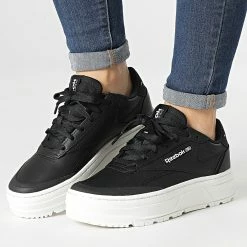 Meilleur prix 🛒 Baskets Femme Club C Double Geo H69142 Black Chalk de Reebok 🧨