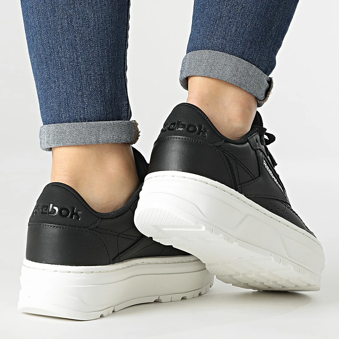 Meilleur prix 🛒 Baskets Femme Club C Double Geo H69142 Black Chalk de Reebok 🧨 – Image 4