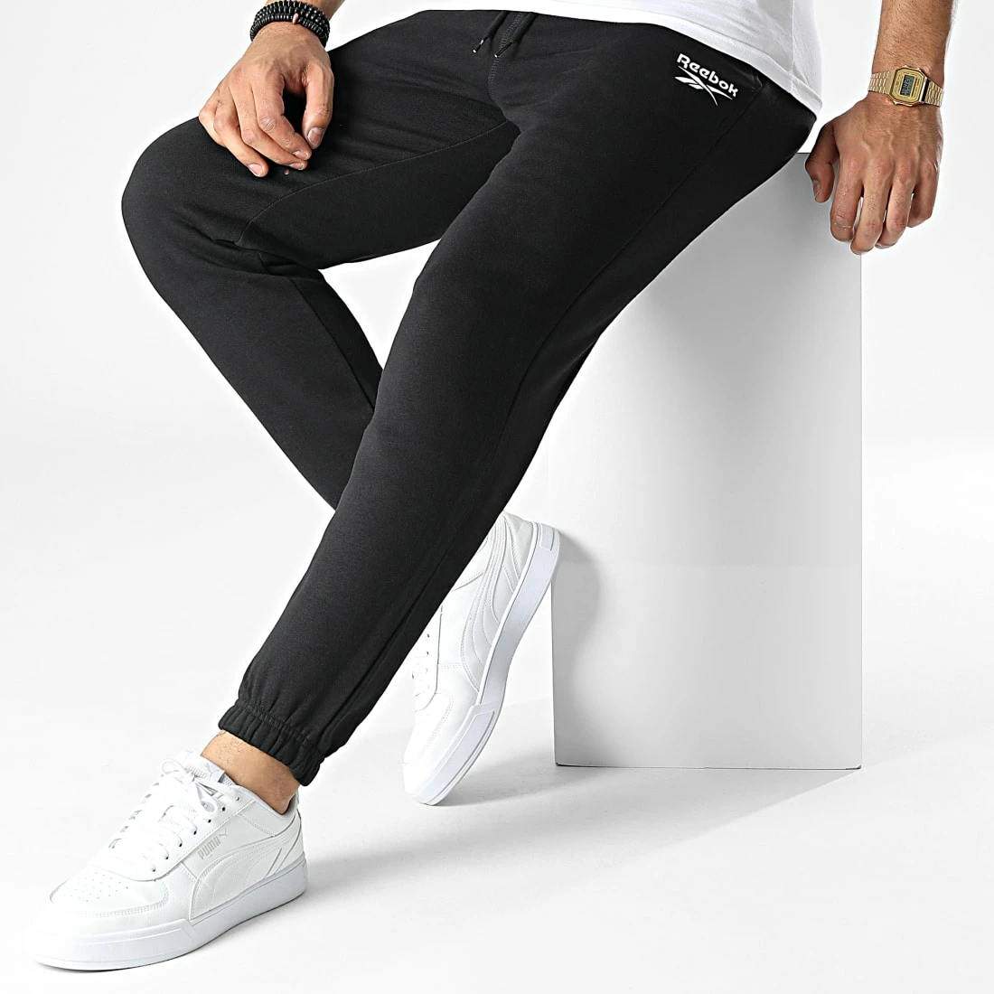 Meilleure affaire ✔️ Pantalon Jogging Femme Reebok Identity HA4329 Noir 🎉 – Image 3