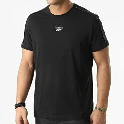 Grosses soldes 👏 Tee 👕 Shirt Workout Ready Piping HA1060 Noir de Reebok ✨