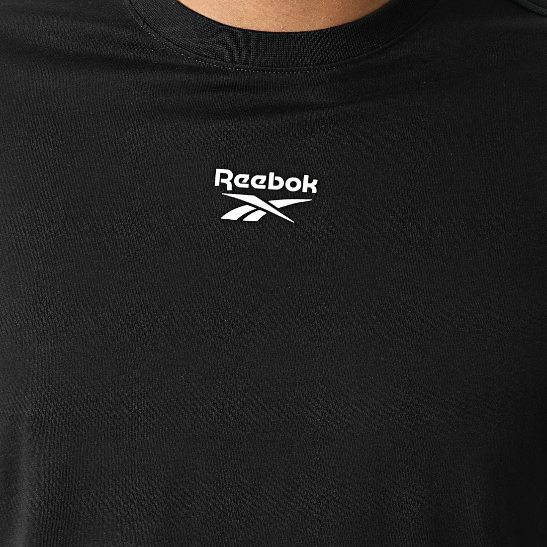 Grosses soldes 👏 Tee 👕 Shirt Workout Ready Piping HA1060 Noir de Reebok ✨ – Image 2