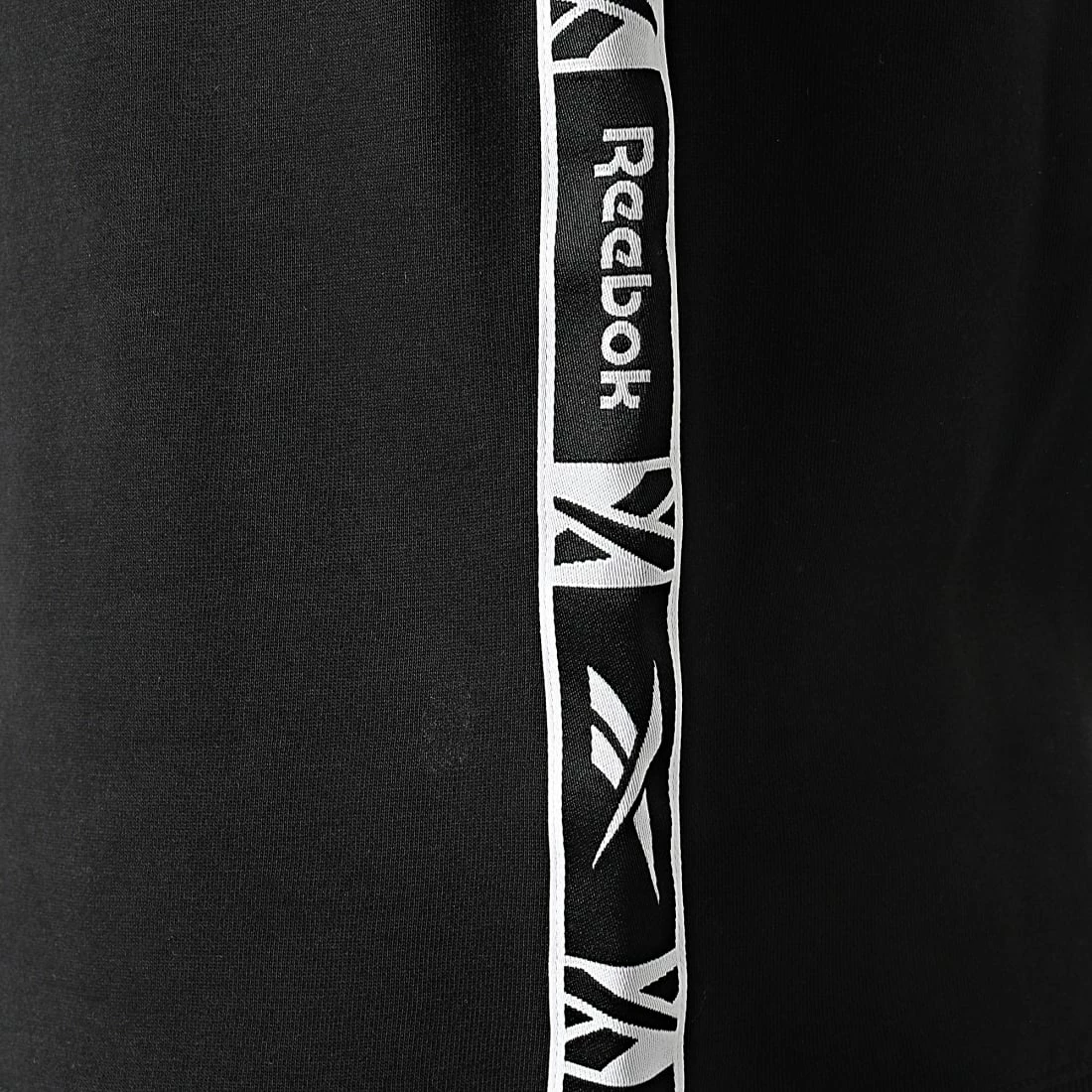 Top 10 🤩 Sweat Crewneck A Bandes Reebok Identity Tape HB5974 Noir 💯 – Image 2