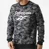 Meilleure vente 😀 Sweat Crewneck Reebok Identity Camo HE8172 Gris Anthracite Camouflage ✔️