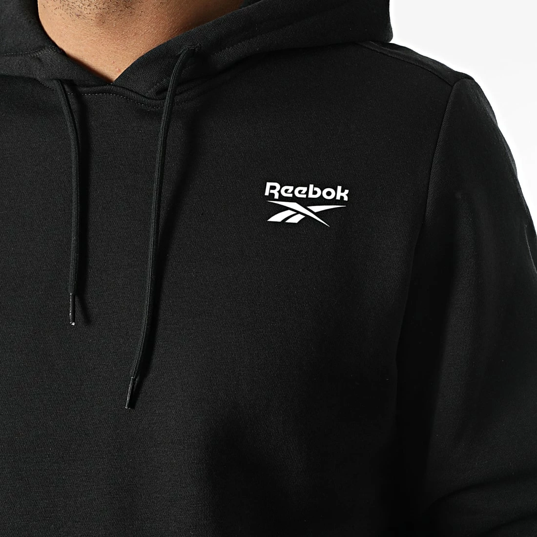 Promo 🎁 Sweat Capuche Reebok Identity Left Chest Logo HG4448 Noir 🔥 – Image 2