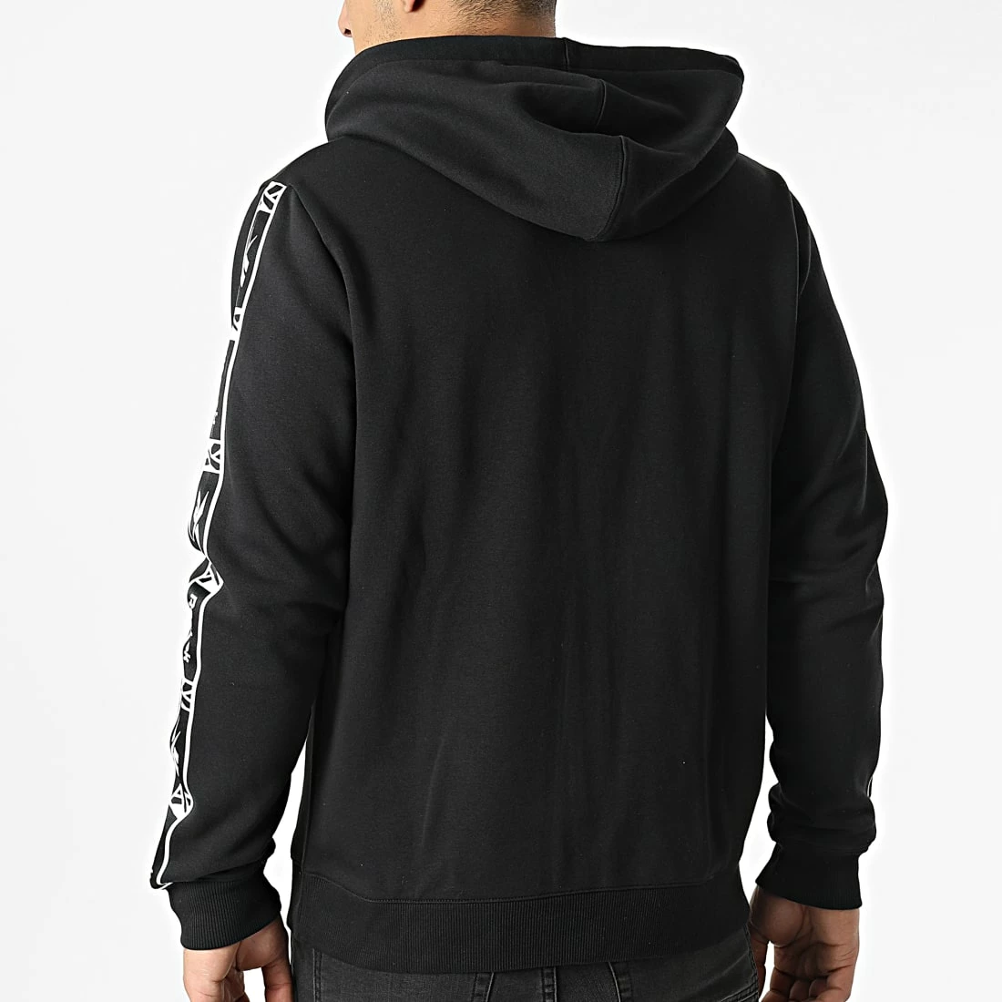 Nouveau 🤩 Sweat Zippé Capuche Reebok Identity Tape HH8737 Noir 👍 – Image 4