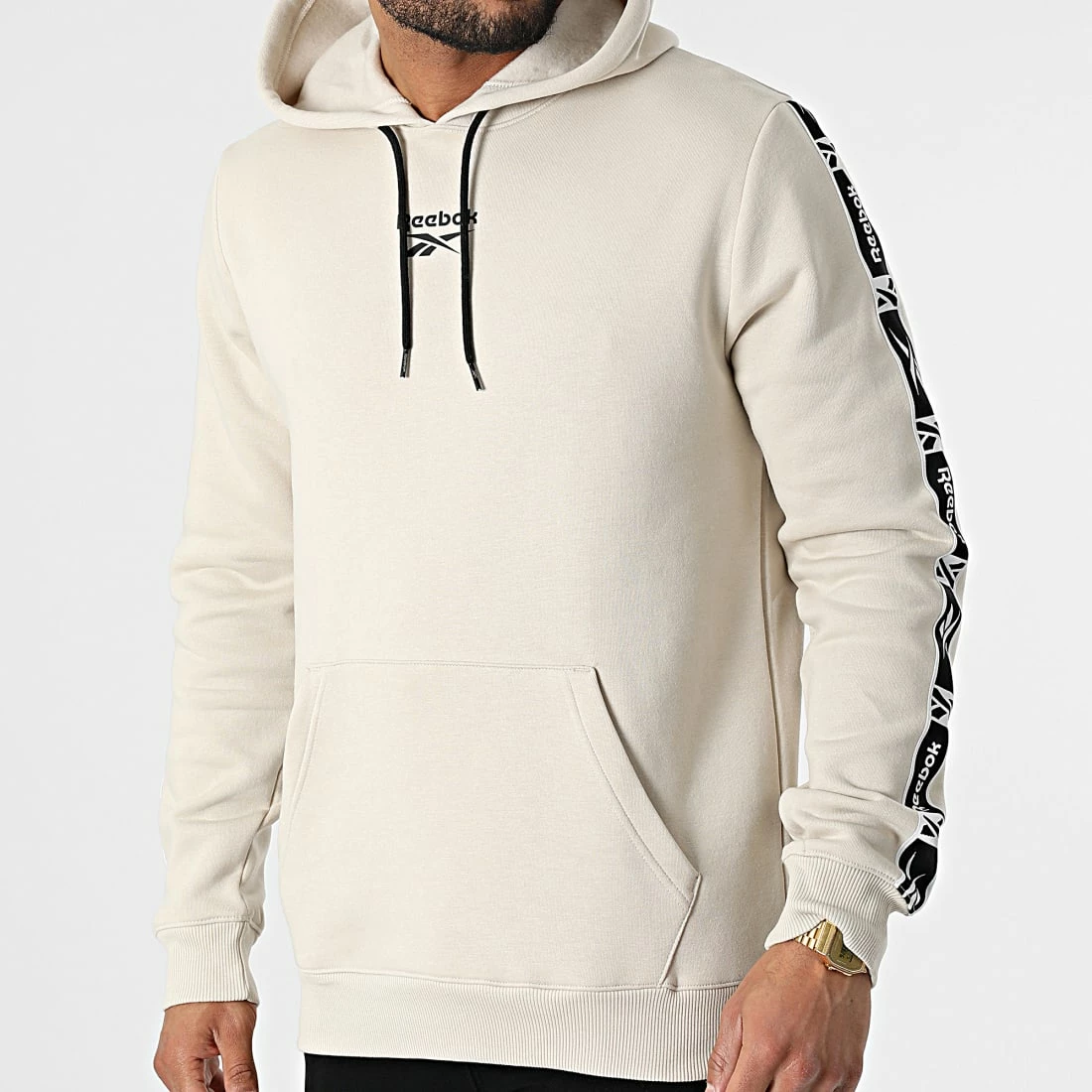 Tout neuf 😉 Sweat Capuche A Bandes Reebok Identity Tape HB5973 Beige 😍