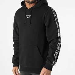 Les meilleures critiques de ⌛ Sweat Capuche A Bandes Reebok Identity Tape HB5973 Noir 🛒