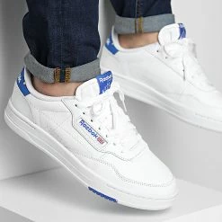 Vente flash 😀 Baskets Court Peak GW7557 Footwear White Court Blue de Reebok 🔔