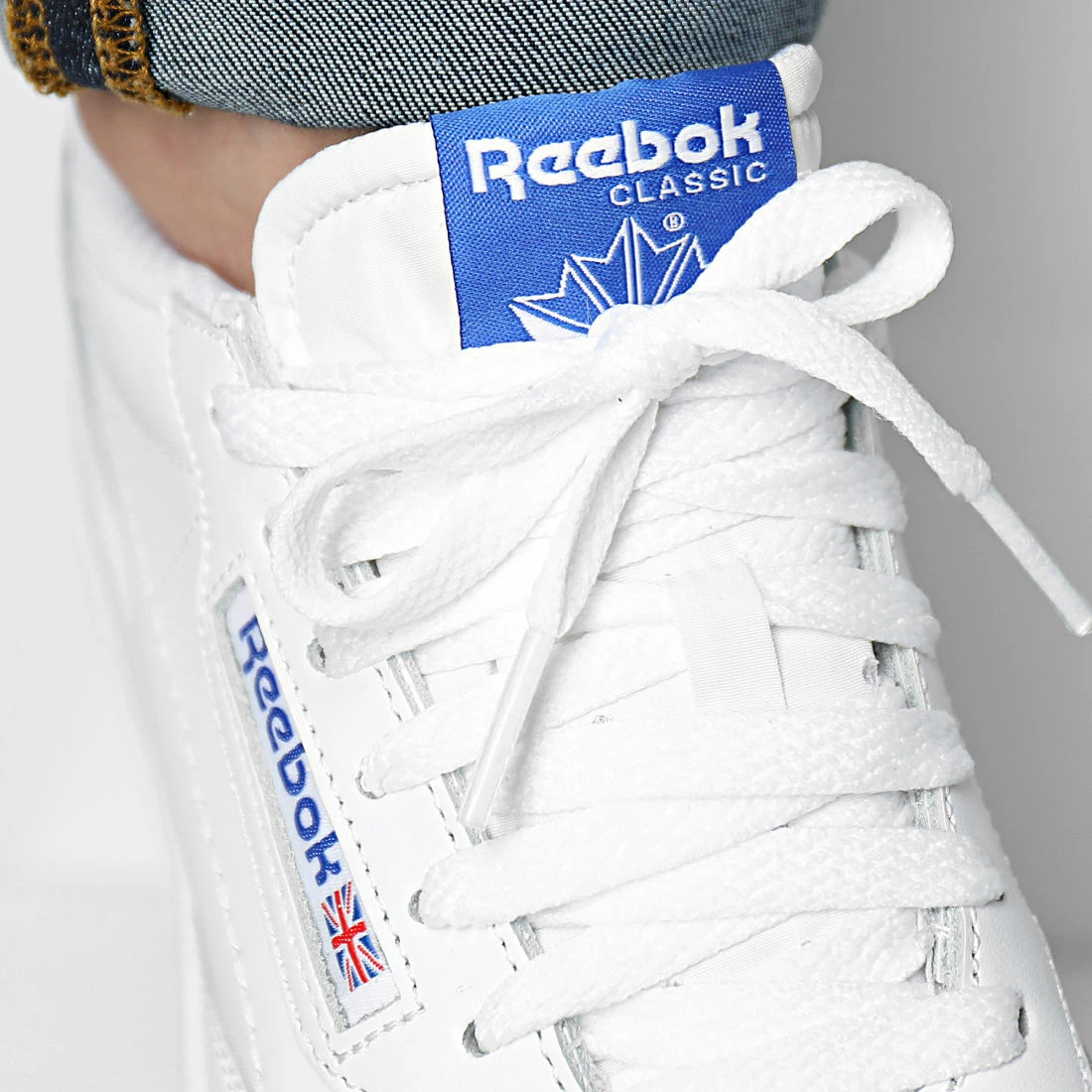 Vente flash 😀 Baskets Court Peak GW7557 Footwear White Court Blue de Reebok 🔔 – Image 3