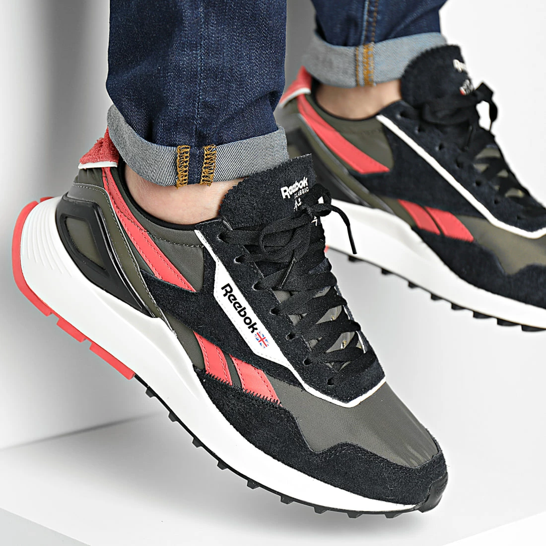 Meilleure affaire ❤️ Baskets Classic Leather Legacy AZ GY0420 Army Green Rhododendron Core Black de Reebok ❤️