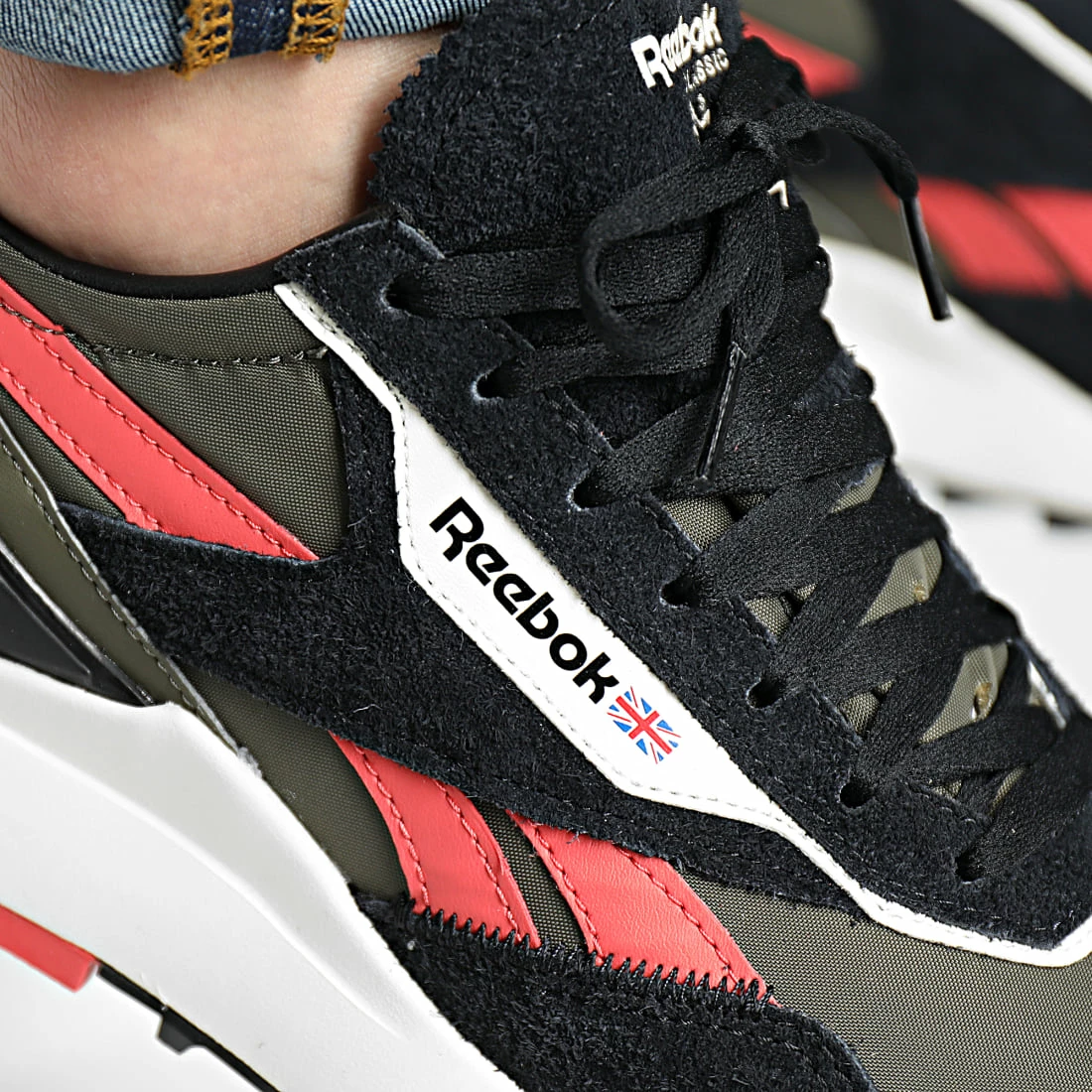 Meilleure affaire ❤️ Baskets Classic Leather Legacy AZ GY0420 Army Green Rhododendron Core Black de Reebok ❤️ – Image 2