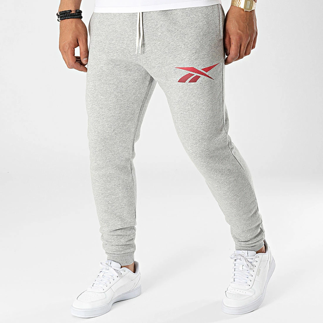 Grosses soldes 🔥 Pantalon Jogging Reebok Identity HR9157 Gris Chiné ✔️