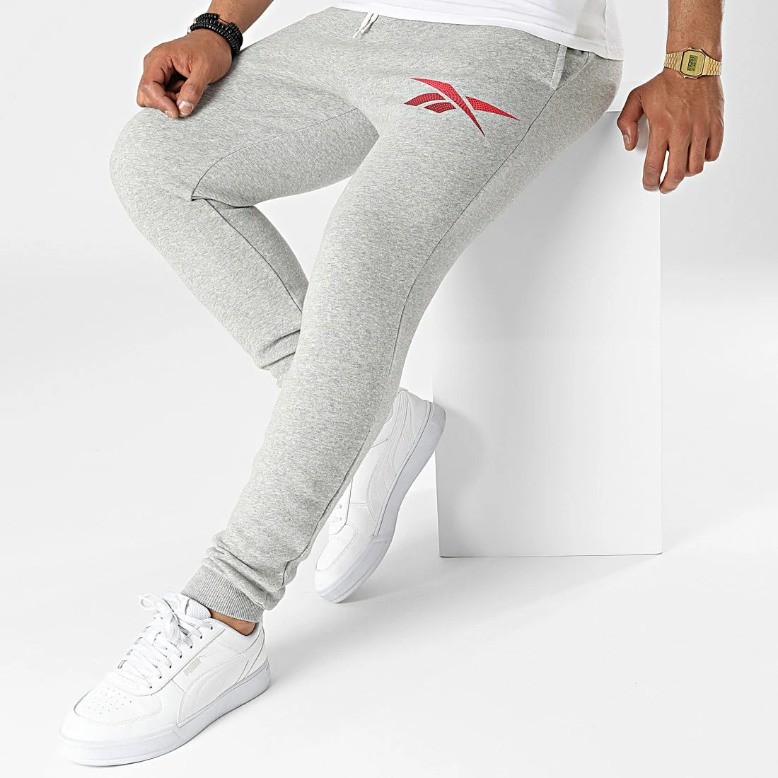 Grosses soldes 🔥 Pantalon Jogging Reebok Identity HR9157 Gris Chiné ✔️ – Image 3