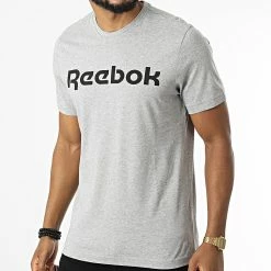 Vente flash 🛒 Tee 👚 Shirt Linear Read FP9162 Gris Chiné de Reebok 🧨