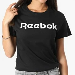 Meilleure vente 🌟 Tee 👕 Shirt Femme Graphic Tee GU8329 Noir de Reebok ✨