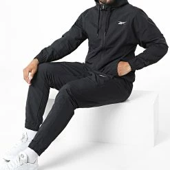Top 10 ⌛ Ensemble Veste Zippée Capuche Et Pantalon Jogging H49109 Noir de Reebok 😍