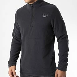 Sortie â Sweat Col Zippé Polaire OW GR8959 Noir de Reebok đ