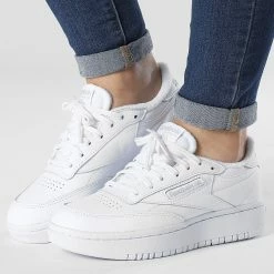 Grosses soldes 👏 Baskets Femme Club C Double GW0854 Footwear White Cold Grey 2 de Reebok 😍