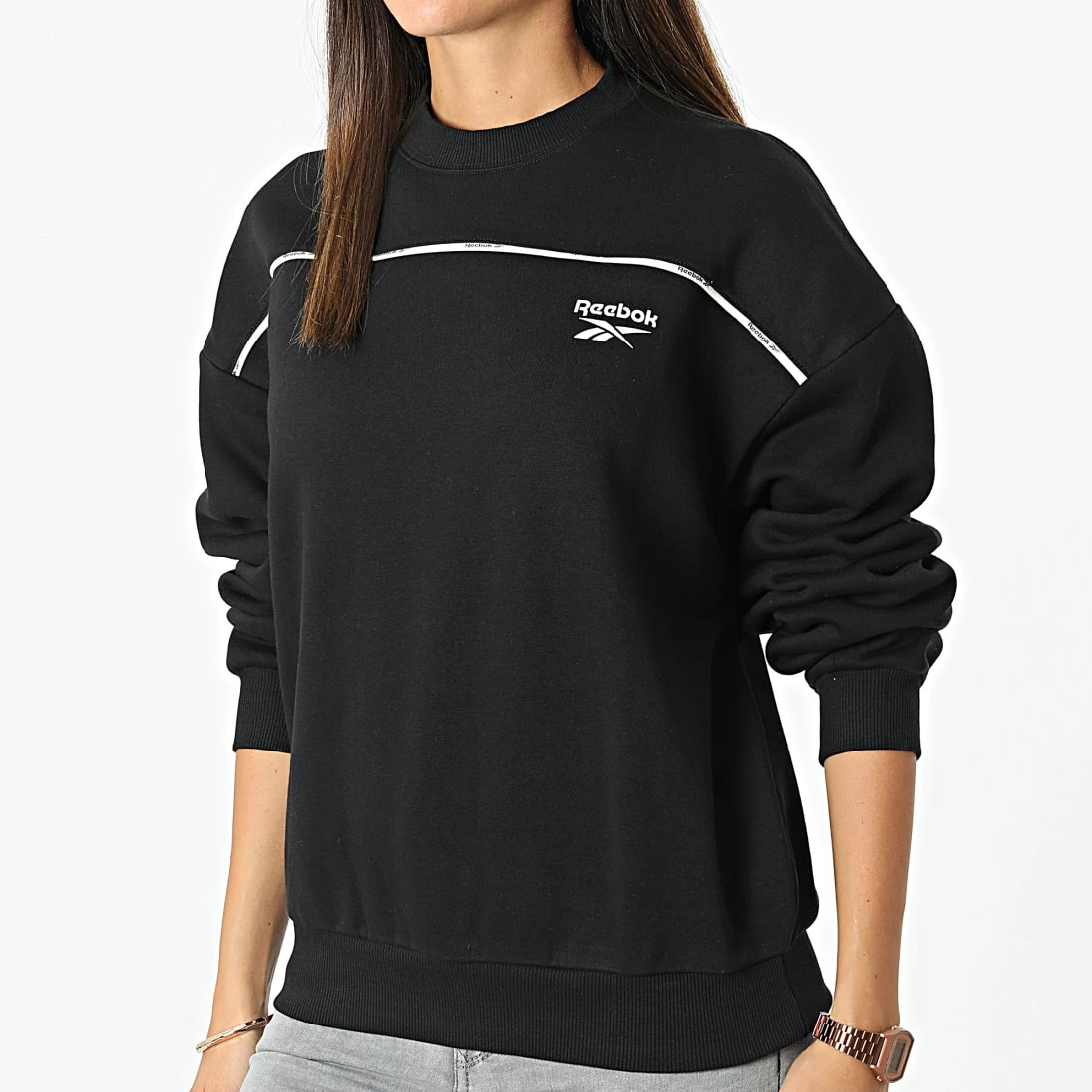 Offres 🧨 Sweat Crewneck Femme HH7718 Noir de Reebok 💯 – Image 3
