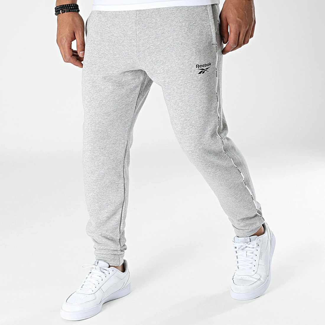 Meilleure affaire 😀 Pantalon Jogging HA9021 Gris Chiné de Reebok 💯