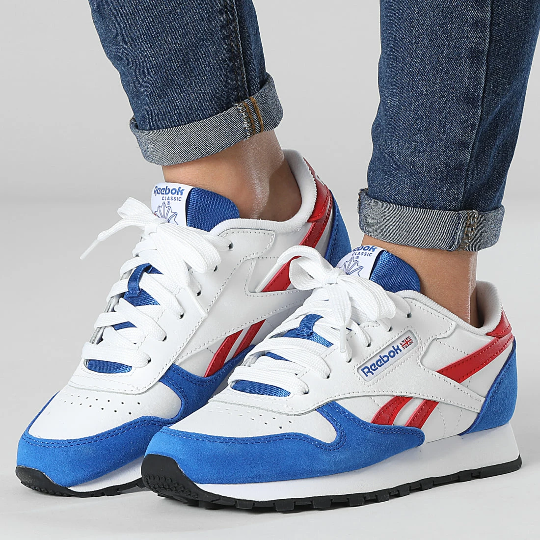 Acheter ✔️ Baskets Femme Classic Leather HQ6305 Vector Blue Footwear White Vector Red de Reebok 🔔