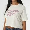 Offres 👏 Tee 👕 Shirt Femme Crop HI0534 Beige de Reebok 😍