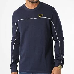 Remise ⌛ Sweat Crewneck HK3005 Bleu Marine de Reebok 🛒