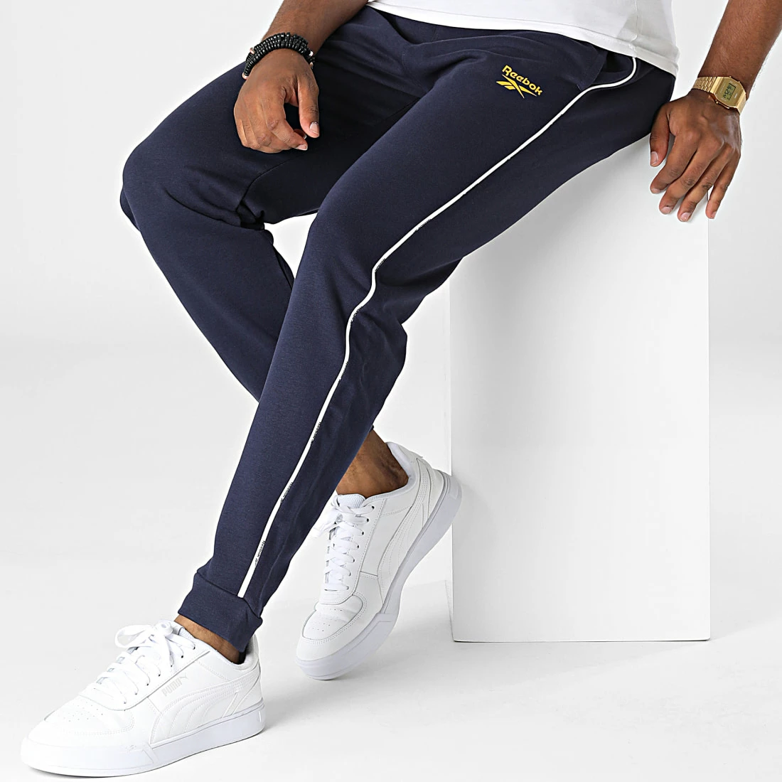 Sortie 😉 Pantalon Jogging HI0692 Bleu Marine de Reebok 👏 – Image 3