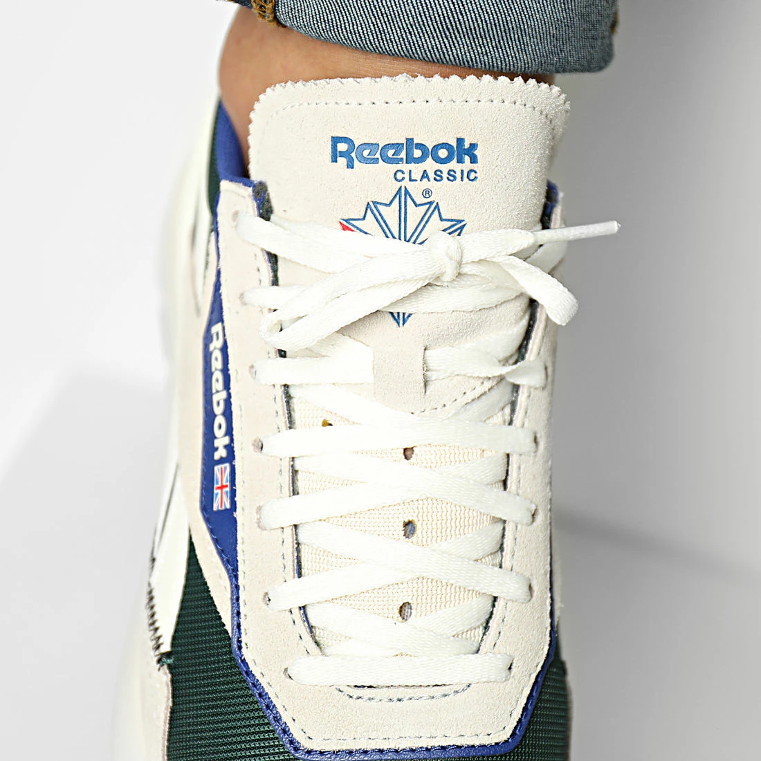 Sortie ❤️ Baskets Classic Leather Legacy AZ GX9347 Chalk Forest Green Classic Cobalt de Reebok ⌛ – Image 3