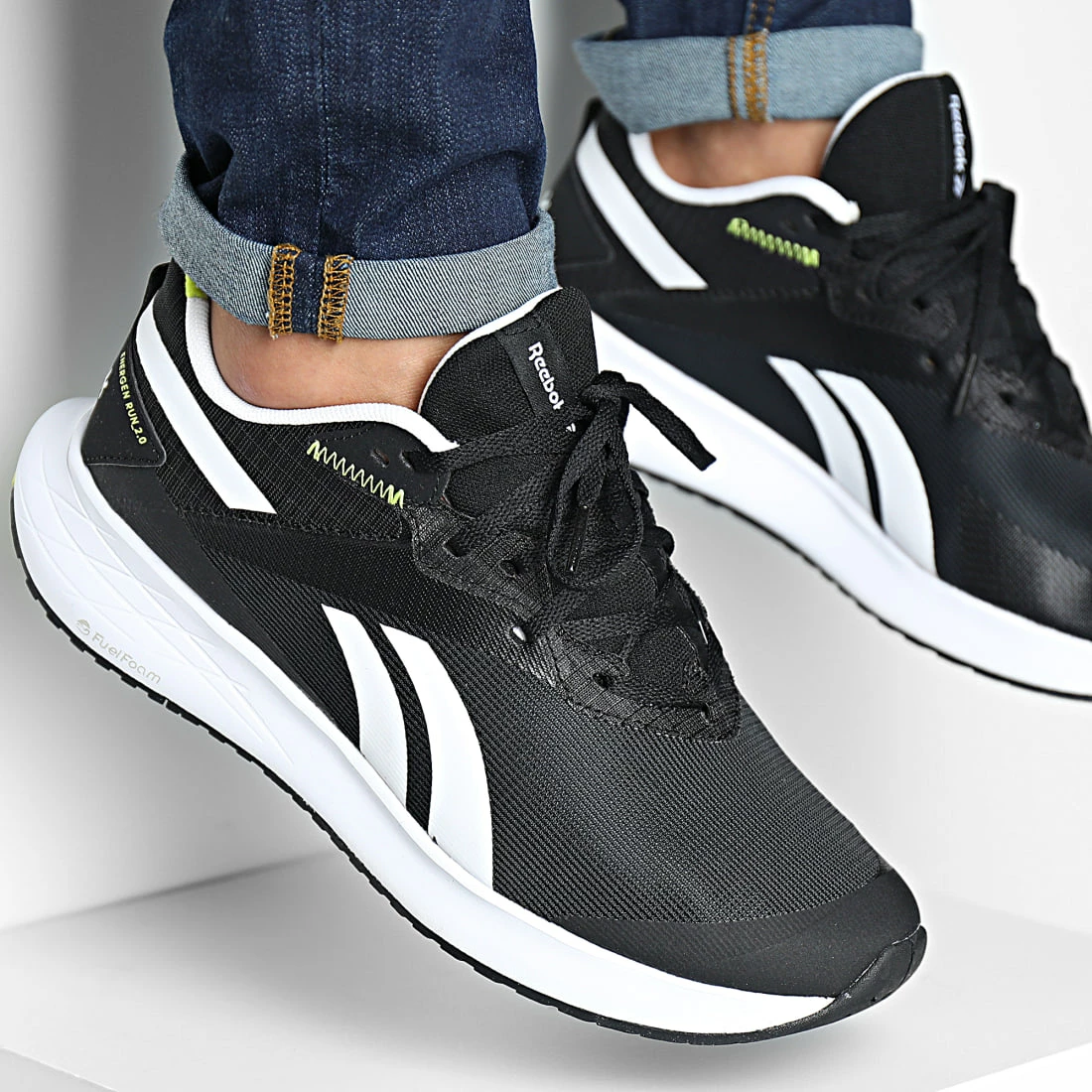 Les meilleures critiques de ⌛ Baskets Energen Run GY1415 Core Black Footwear White Acid Yellow de Reebok 😍