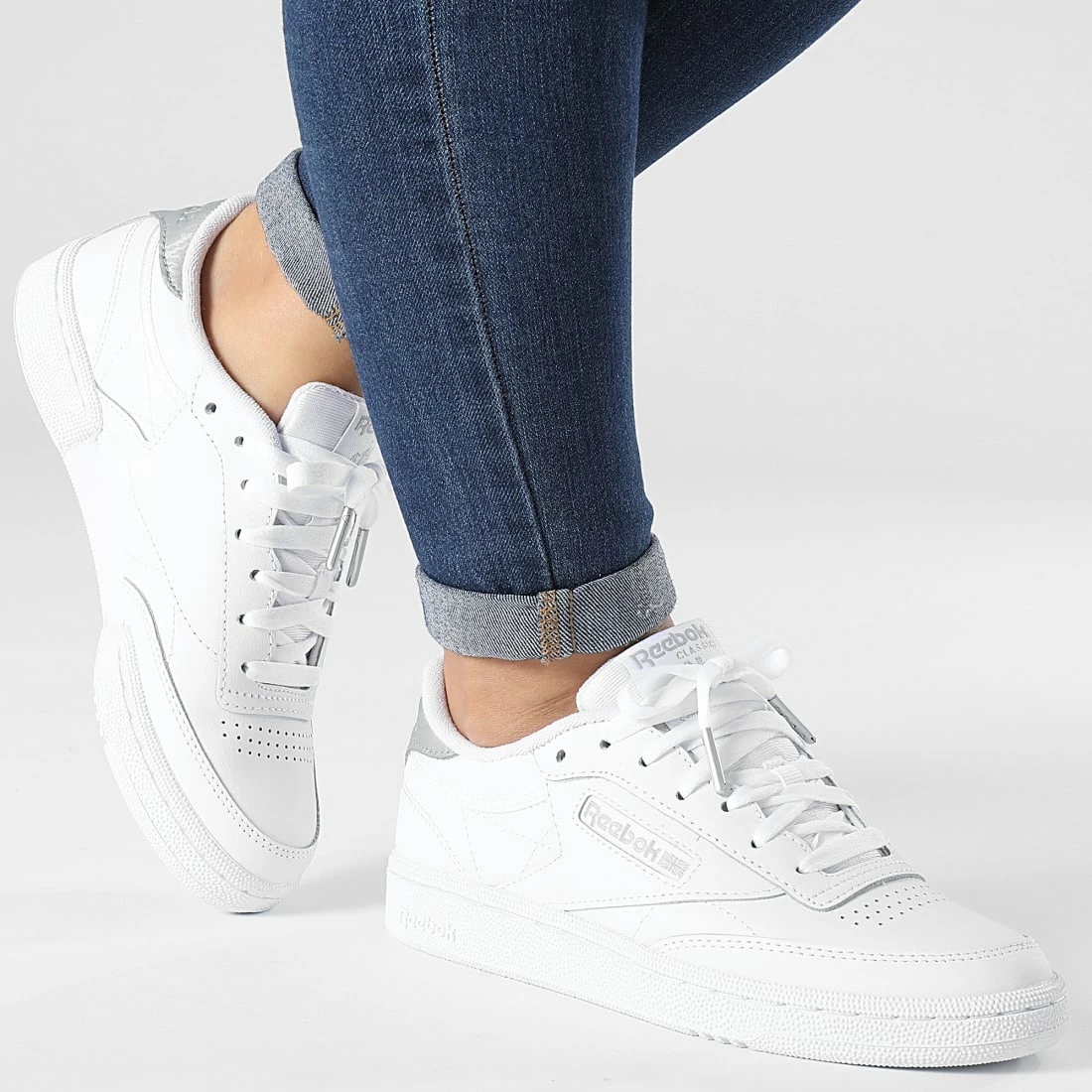Le moins cher ⌛ Baskets Femme Club C 85 GX1701 Footwear White Pure Grey 3 Silver Metallic de Reebok ❤️ – Image 3