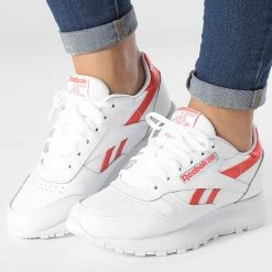 Le moins cher 😍 Baskets Classic Leather SP GW3795 Cloud White Semi Orange Flare de Reebok 🥰
