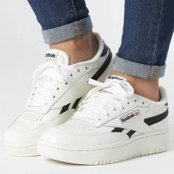 Meilleure affaire 👏 Baskets Femme Club C Double H04190 Chalk Core Black de Reebok ❤️