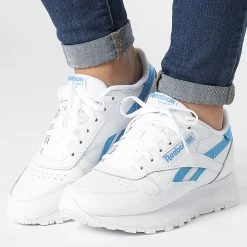 Meilleur prix 🥰 Baskets Femme Classic Leather SP GW4465 Footwear White Essential Blue de Reebok 🌟