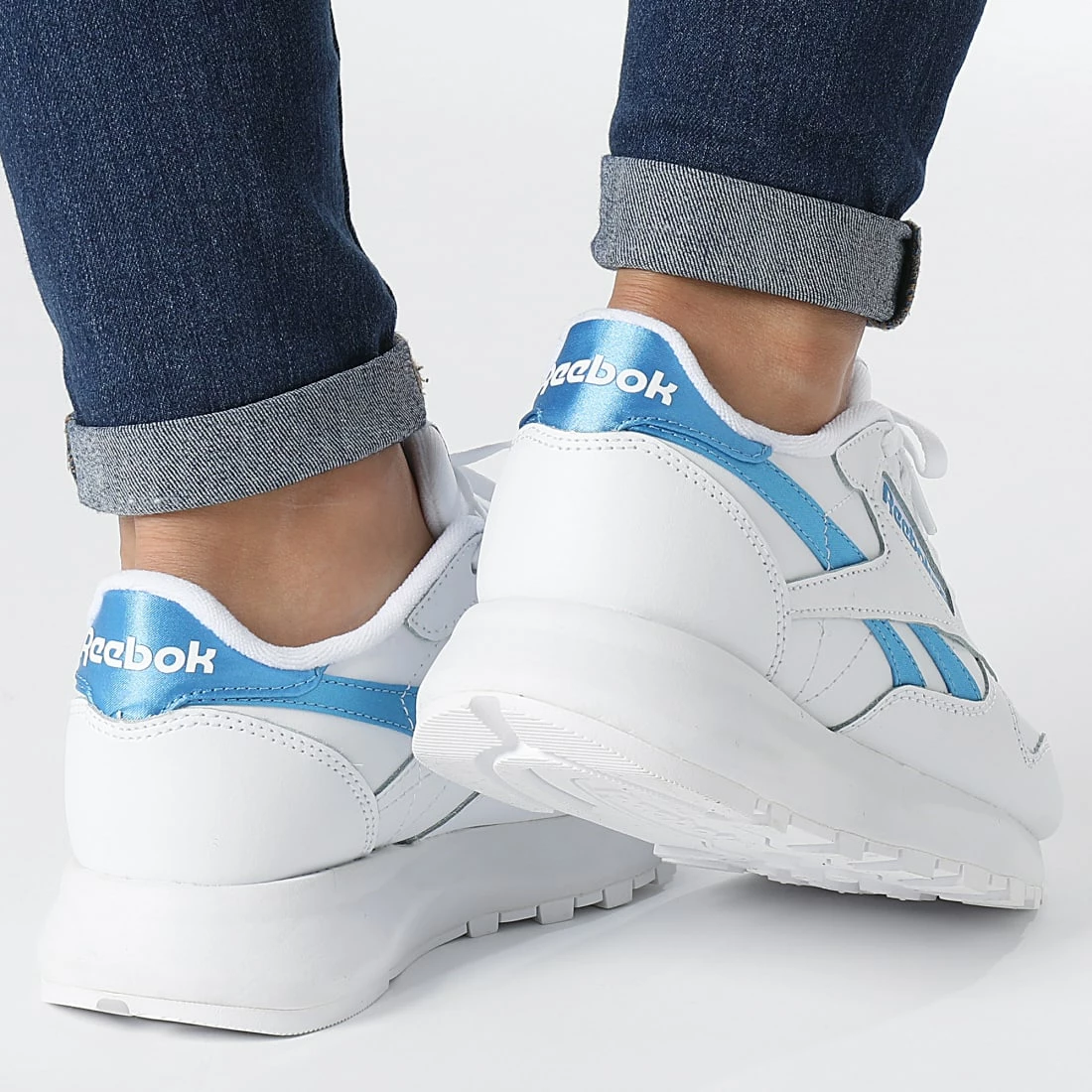Meilleur prix 🥰 Baskets Femme Classic Leather SP GW4465 Footwear White Essential Blue de Reebok 🌟 – Image 4