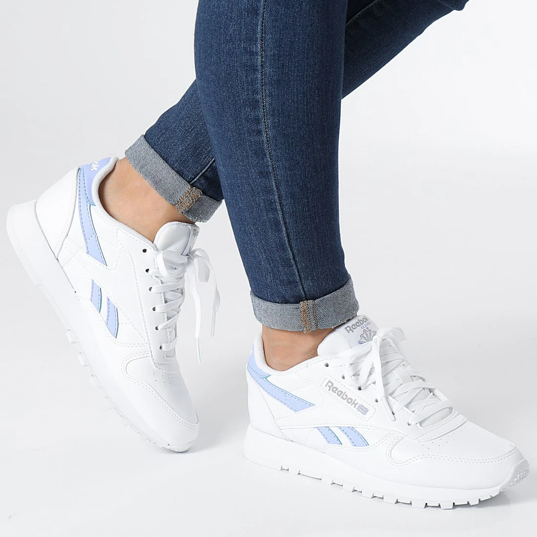 Budget 🔥 Baskets Femme Classic Vegan GY8817 Cloud White Lilac Glow de Reebok 🎉 – Image 3